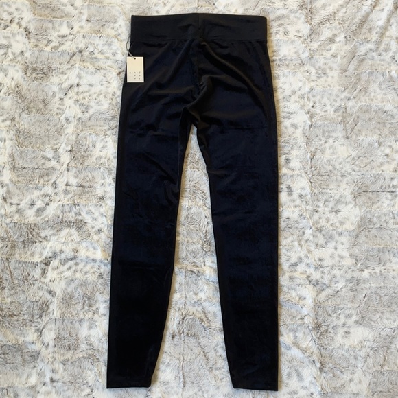 NWT black velour leggings - Picture 3 of 8